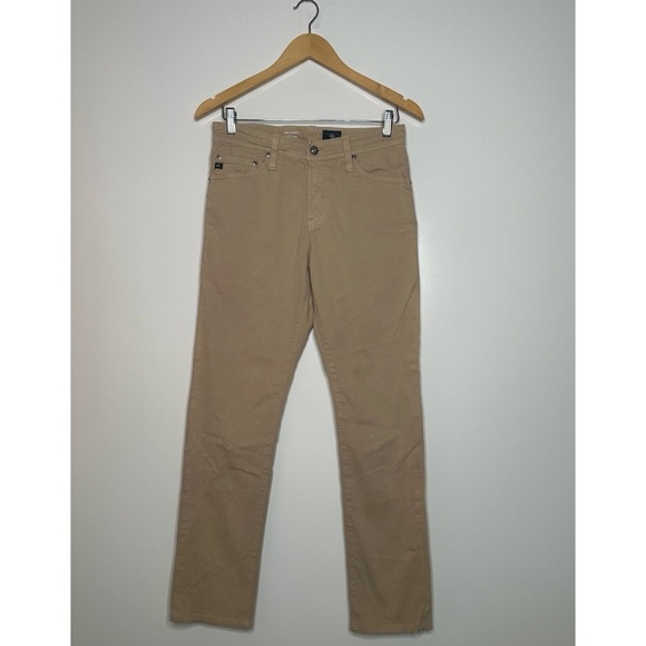 AG Adriano Goldschmied Everett SUD Sueded Slim Straight Pants in Chestnut 29x32 - Picture 4 of 15
